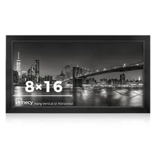 8X16 Picture Frame Black Panoramic Picture Frame for Wall Decoration Classic Bla