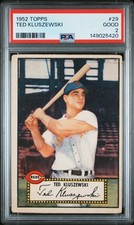 1952 TOPPS #29 TED KLUSZEWSKI PSA 2