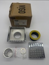 VIGO VG07004CH Elan 4 Square Shower Drain Chrome with Strainer Basket