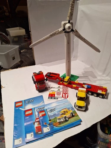 Lego City 7747 Wind Turbine Transporter Complete with Instructions