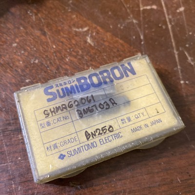 Qty.2 SUMITOMO CBN Tipped Inserts SHMA62061 BNGT03R BN250 (B48)