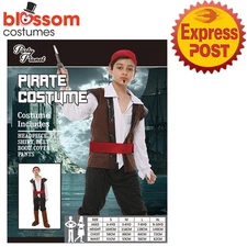 CK2166 Pirate Boy Child Seven Seas Buccaneer Sparrow Book Week Caribbean Costume