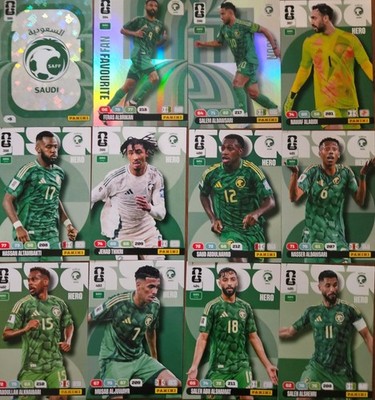 Panini Fifa World CUP 2026 all 9/12 Cards Team Saudi Arabia