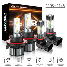Fit Chrysler aspen 2007 2008 2009 Headlight Hi/Lo Fog Light Bulbs combo 6500K