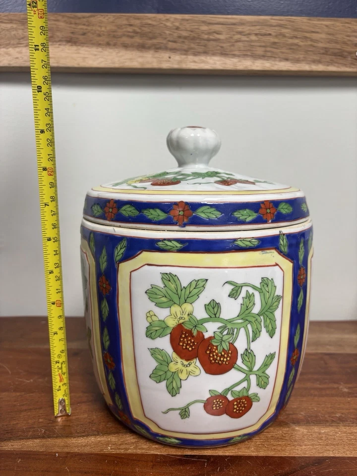 Frasco de fresa de cerámica Williams Sonoma con tapa - Hecho en China Foto 3 de 4