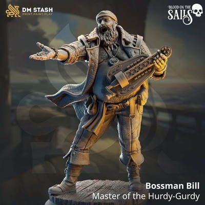 Fantasy Human NPC Miniature Bossman Bill 32mm 75mm DM Stash