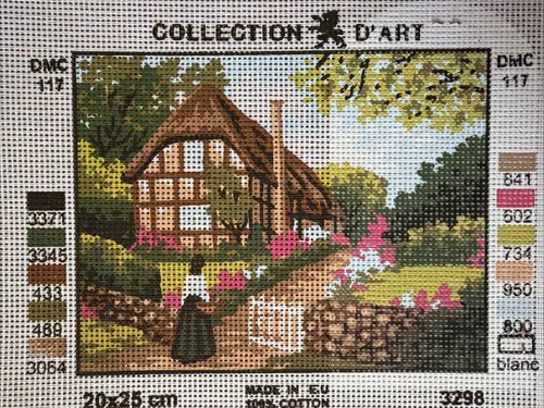 Collection D Art Printed needlepoint tapestry Gobelin  20x25 Cm  Canvas Only