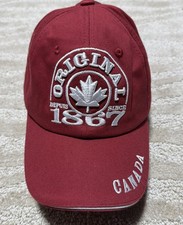 New Canada 1867 Mapleleaf Unisex Adj Red Cap-Stone Age NWT