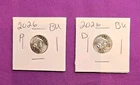 2026 P & D Emerging Liberty Dimes "BU"  In Coin Flips! **FREE SHIPPING**#wj590