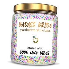 Bride Gifts: Jar Scented Candle - Clove and Lavender - Bridal Shower,