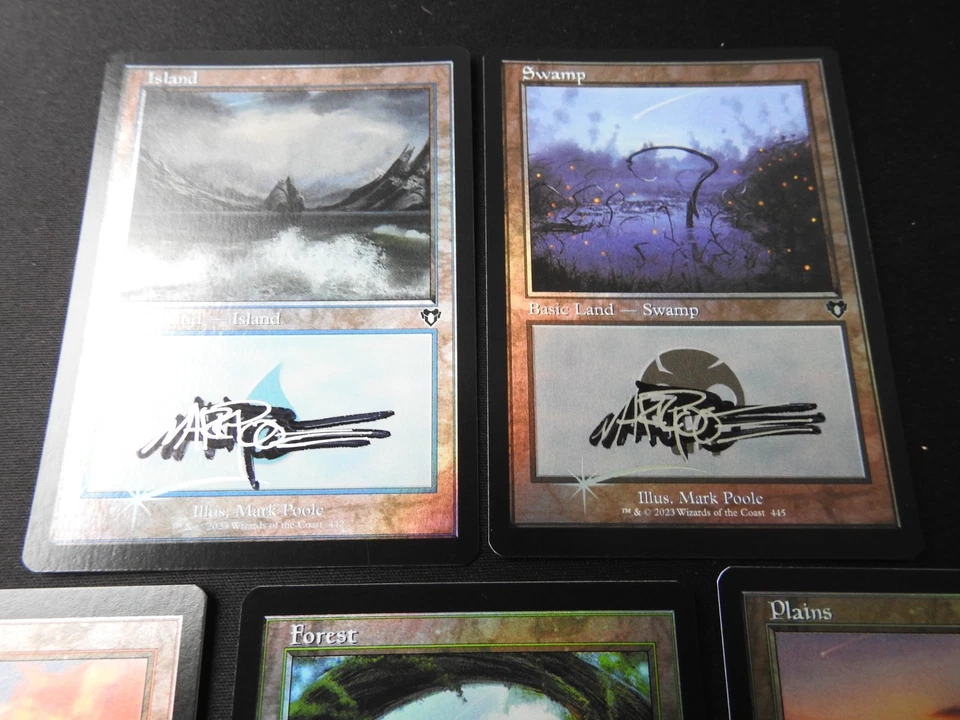 Artist Proof Land Set Retro Foil Shadow Signed NM [Commander Masters] Mark Poole - Image 2 of 4