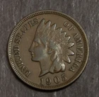 1905  Indian Cent Almost XF   Lot F 850
