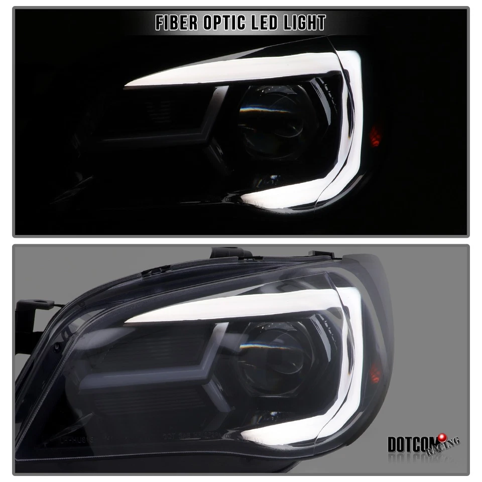 Fit 06-07 Subaru Impreza WRX STI Smoke Sequential LED Strip Projector Headlights Foto 4 de 4