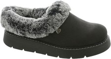BOBS Skechers Women's Keepsakes Lite Cozy Blend Black Slip On Shoes Slippers 7