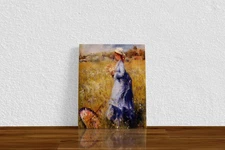 Pierre-Auguste Renoir "Girl Gathering Flowers" Canvas Print Wall Art Home Decor