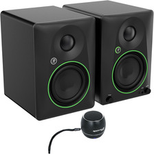 Bundle: Pair of Mackie CR4.5BT Powered Studio Monitors Speakers W/Tone Control/B