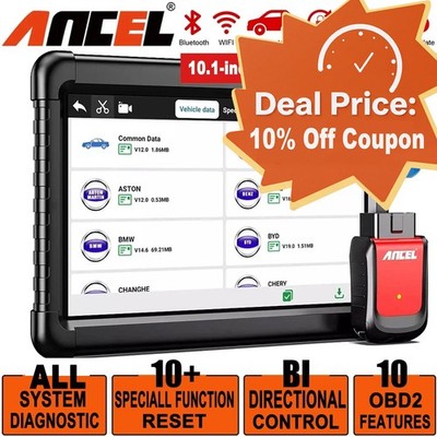 10 Inch Automotive All System Bidirectional OBD2 Scanner Car Diagnostic Tool Oil