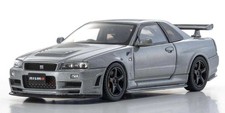 Kyosho 1/43 Scale Nissan Skyline GT-R R34 NISMO Grand Touring Diecast Car (Gray)