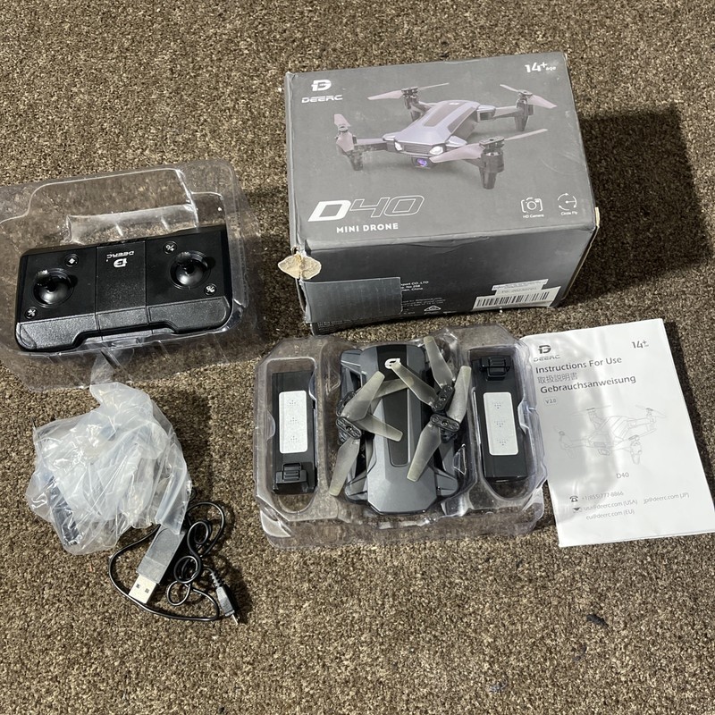 DEERC Drone for Kids with Camera 1080P HD FPV, D40 Foldable Mini Quadcopter