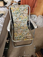 Vintage metal deck chair