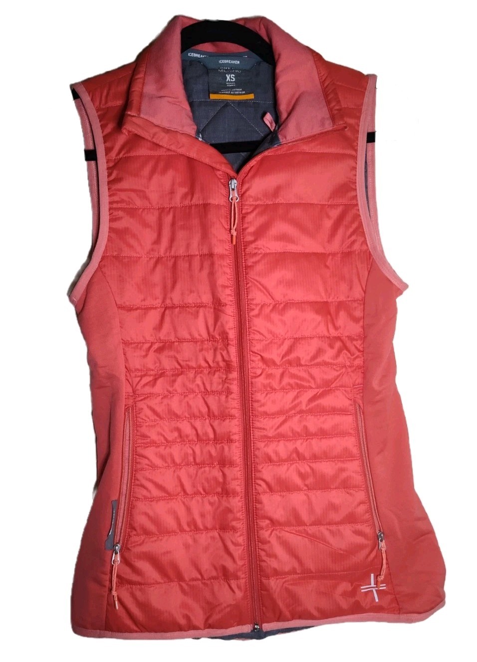 Icebreaker Merino Pink MerinoLoft Wool Women's Vest Jacket Size XS