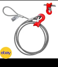 FITHOIST Single Leg Wire Rope Sling, 1.4 Ton Steel Log Choker Cable Rigging 10ft