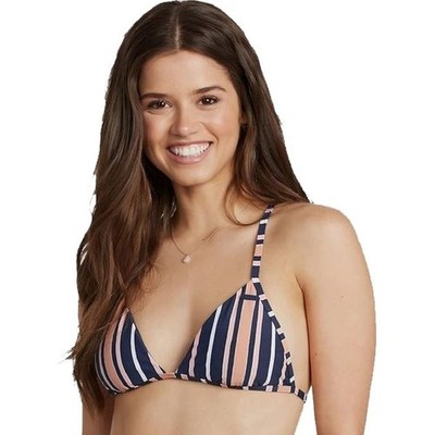 NWT Roxy Women's Printed Fixed Triangle Bikini Top MEDIUM