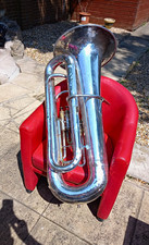 BBb Tuba Silver Plated Finish, 3 Piston Valves,  Class A Salvation Arm.