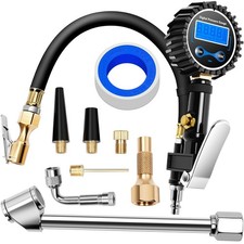 Digital Tire Gauge With Inflator Deflator - Led Display 0.1 Psi Resolution -