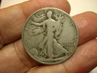 USA  SILVER WALKING LIBERTY  50  CENTS   1939 P