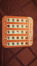 Vintage Regal License Number Bingo Travel Game Red Sliding Doors