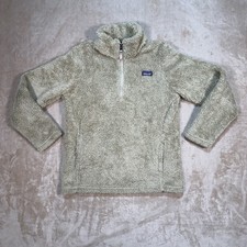 Patagonia Girls Los Gatos 1/4 Zip Fleece Sweater Khaki Size XL14 STY65495