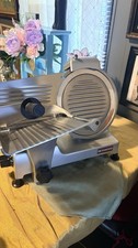 10" Electric Meat Slicer, 240W, Chromium-plated Blade, Home & Commercial