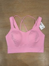 Lululemon Like a Cloud Longline Bra D/DD Cup SIZE 6 Pink Frosting NWT