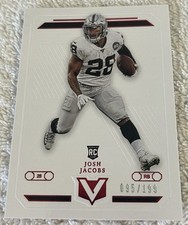 2019 Panini Chronicles Vertex Josh Jacobs Red RC /199 #V-4 Rookie RARE