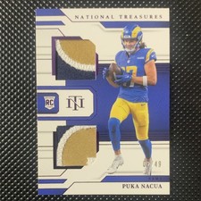 Panini National Treasures Rookie Dual Puka Nacua Purple /49 #RDM-28 Los Angeles…