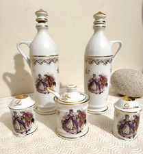 service à condiments porcelaine de luxe France vintage