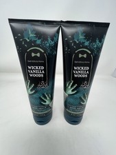 2x Bath  Body Works Wicked Vanilla Woods Body Cream 8 Oz Free Ship 