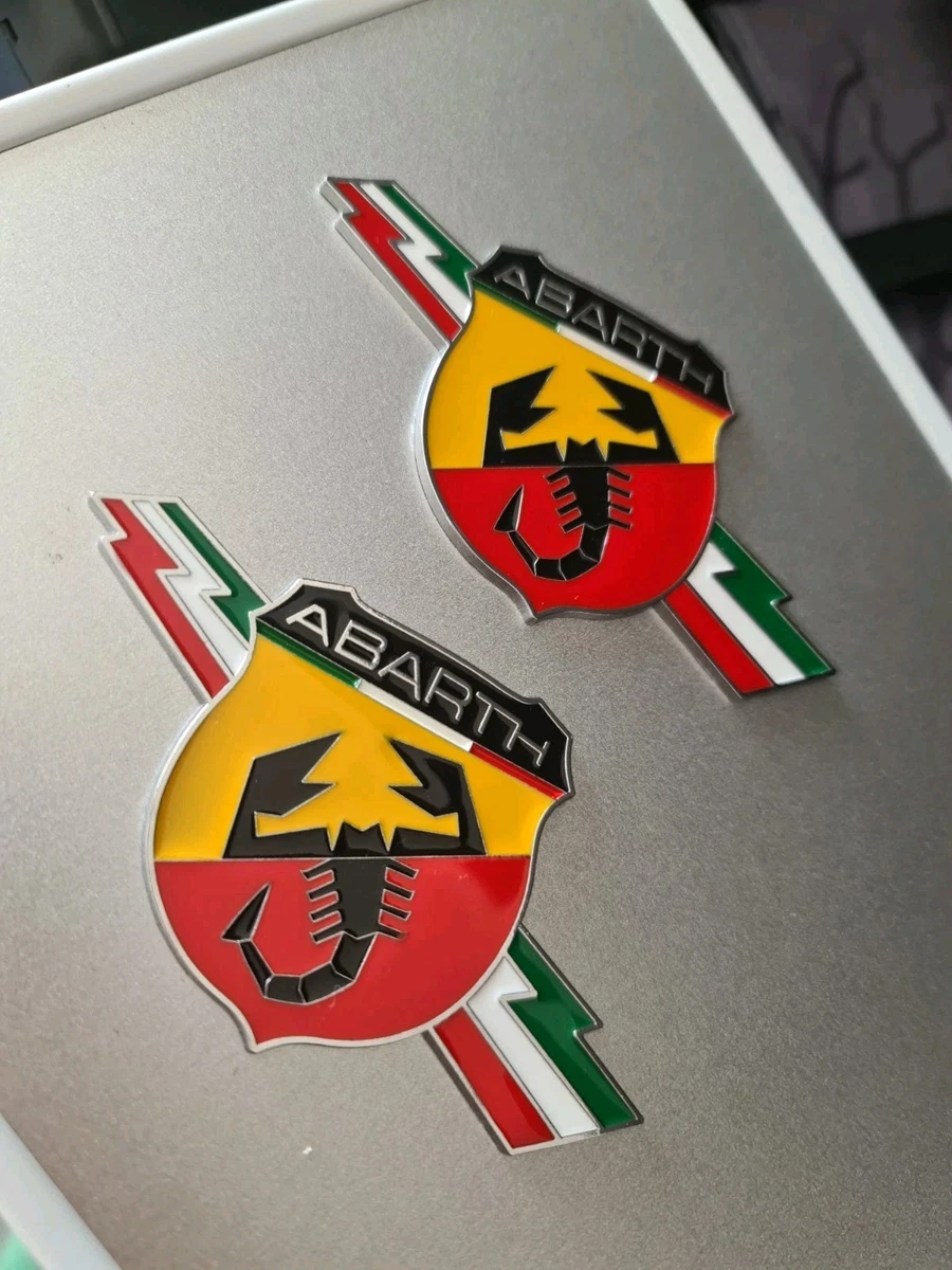 Badge Logo Abarth Punto 2007-2014 - Autocollant 3D Métal, Adhésif 3M, Pour Calandre, Capot, Hayon