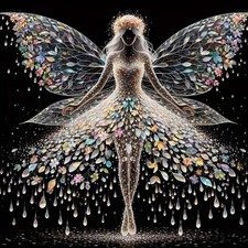 5D Diamond Painting Kits for Adults,Colourful Angel Wings Fairy Diamond Art Kits