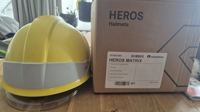 Rosenbauer HEROS MATRIX Feuerwehrhelm gelb mit Visier Feuerwehr Deutschland
