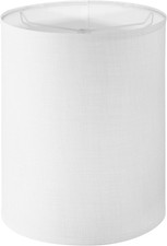Tall Lamp Shade, 10" Top X 10" Bottom X 13" High Large Drum Lampshade for Table