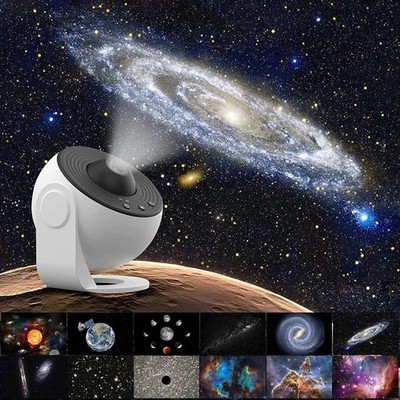 LED Galaxy Projector Starry Night Light Moon Star Sky Nebula Projection Lamp