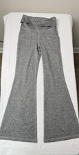 OFFLINE by Aerie Foldover High-Rise Flare Leggings Gray Heathered Womens M