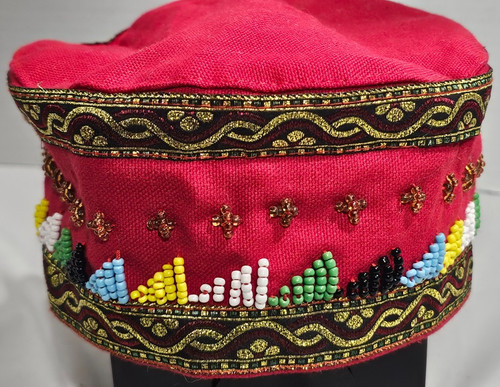 Beaded cap from Central America - Never worn display only