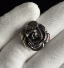 Vintage Sterling Silver Flower Rose Ring Size 6.50 Ladies 925 Large 3D Hollow ￼