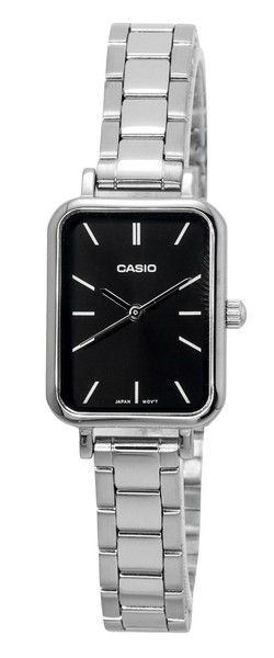 Casio Analog Edelstahl Schwarzes Zifferblatt Quarz LTP-V009D-1E Damenuhr-image