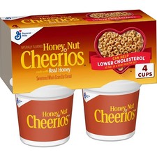 Honey Nut Cheerios Breakfast Cereal Cups, Gluten Free, Single Serve 4PK 7.2OZ