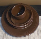 Fiesta Chocolate 5 Pc Place Setting 830331 Homer Laughlin USA Dinnerware Box