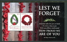 2021 ANZAC Day Lest We Forget - MUH Mini Sheet